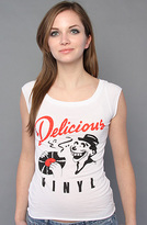 Thumbnail for your product : Delicious Vinyl Women's classic logo cap sleeve t-shirt