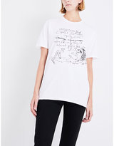 Thumbnail for your product : Nick Cave Ladies White Exclusive Fashion Tips Cotton-Jersey T-Shirt