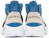 Thumbnail for your product : Emilio Pucci Beige and Pink Colorblock Slip-On Sneakers