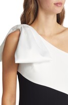 Thumbnail for your product : Eliza J Colorblock One-Shoulder Gown