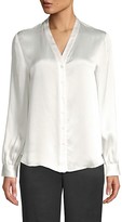 Thumbnail for your product : Eileen Fisher High-Back Satin Blouse
