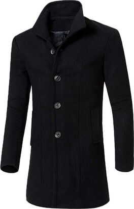 Harpily Men's Coat Wool Winter Coat Winter Jacket Medium Length Warm Men's  Coat for Business Mens Trench Coat Slim Fit Overcoat Mens Coats Sale  Clearance S-5XL - ShopStyle
