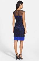 Thumbnail for your product : Eliza J Illusion Yoke Lace Overlay Sheath Dress