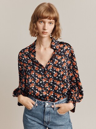 Ghost Evie Floral Satin Blouse