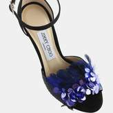 Thumbnail for your product : Jimmy Choo Annie 100 Sequin Feather High-Heel Sandal