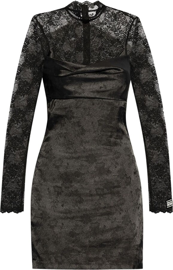 Versace Jeans Couture Jacquard Floral Dress