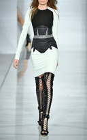 Thumbnail for your product : Antonio Berardi Cady And Check Jacquard Dress