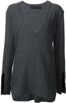 Calvin Klein - longsleeved V-neck knitted blouse