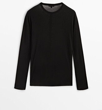★ Massimo Dutti★ sleeve seam detail t-shirt 06265200722 ☆ Massimo Dutti☆ sleeve seam detail t-shirt 06265200722