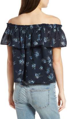 Current/Elliott The Ruffle Off the Shoulder Top