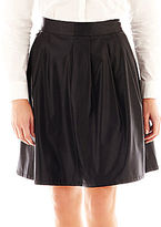 Thumbnail for your product : JCPenney Worthington Faux-Leather Pleated A-Line Skirt
