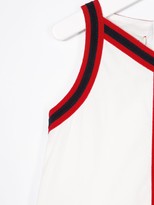 Thumbnail for your product : Gucci Children Pleated Stripe-Trim Dress