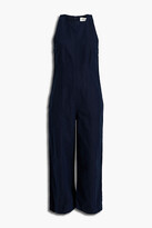 Thumbnail for your product : Joie Cutout cotton and linen-blend twill wide-leg jumpsuit