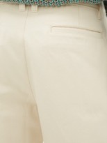 Thumbnail for your product : E. Tautz Pleated Cotton-twill Straight-leg Chino Trousers - Cream