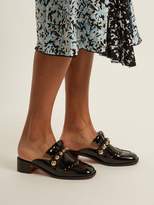 Thumbnail for your product : Christian Louboutin Octavian 35 Patent Leather Mules - Womens - Black Gold
