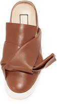 Thumbnail for your product : No.21 Flat Slides with Bow in Leather