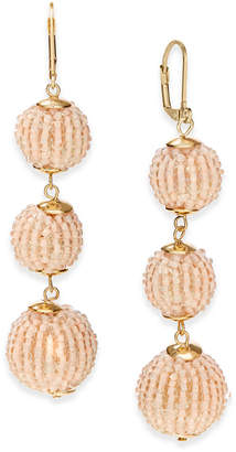 INC International Concepts Beaded Sphere Triple Drop Earrings, Created for Macy's