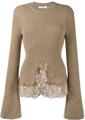 Givenchy knitted lace hem jumper