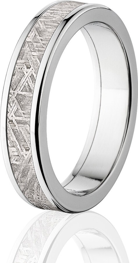 Etsy New 5mm Comfort Fit Meteorite Rings Set in Aerospace Grade Titanium - 5F-Meteorite