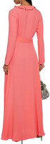 Thumbnail for your product : Goat Hollywood Ruffle-trimmed Crepe Maxi Wrap Dress