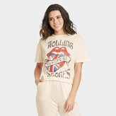 Thumbnail for your product : Women's Rolling Stones Europe 82 Short Sleeve Cropped Graphic T-Shirt - Ivory