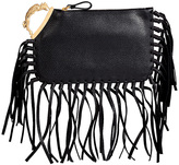 Thumbnail for your product : Valentino Leather Mini Fringe Clutch with Zodiac