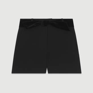 Maje Fancy shorts with satin belt