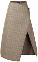 Thumbnail for your product : we11done Open-Front Wrap Skirt