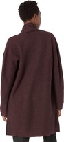Thumbnail for your product : Eileen Fisher Petite High Collar Coat (Cassis) Women's Clothing