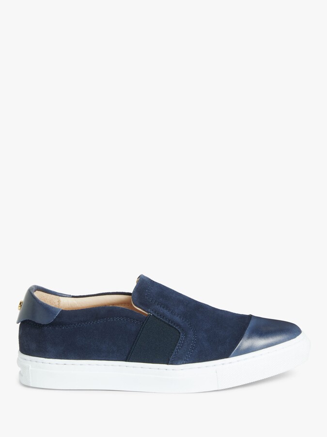 Navy blue slip on trainers Outlet