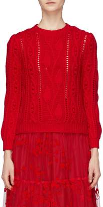 Co Wool-cashmere cable knit sweater