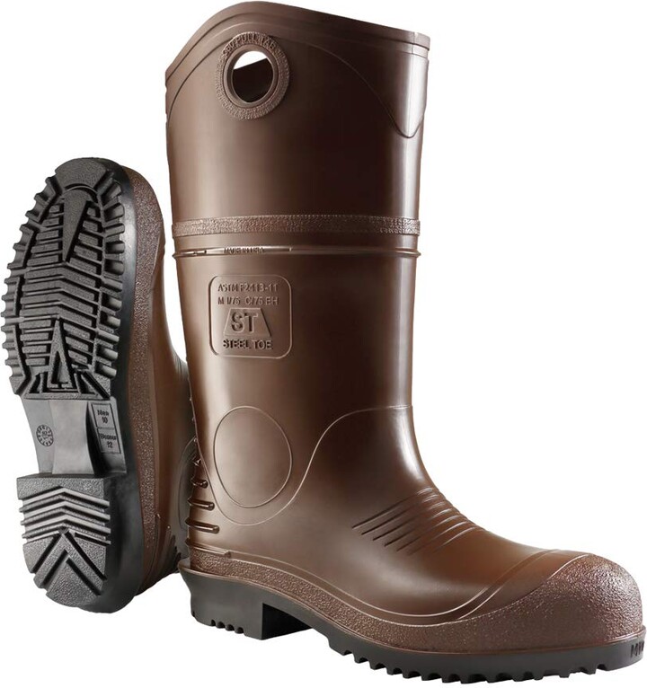 Dunlop Durapro Xcp Steel Toe - PVC Work boots for Men & Women - Waterproof Safety boots witch Chemical protection - Slip resistant - Brown - Size 3-16