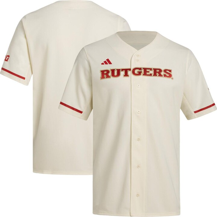 adidas Men'sÂ Cream Rutgers Scarlet Knights Replica Baseball Jersey