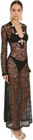 Thumbnail for your product : Alessandra Rich Embellished Long Lace Dress