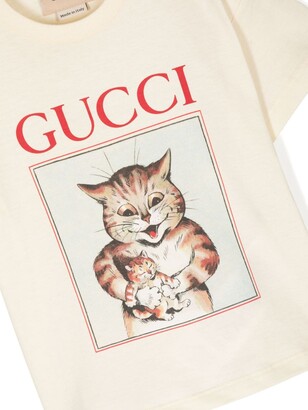 Gucci Children Baby Cat-print T-shirt