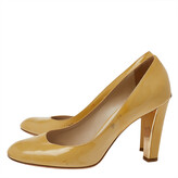 Thumbnail for your product : Christian Dior Yellow Patent Leather Round Toe Pumps Size 37
