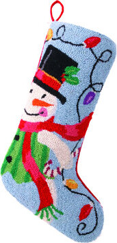 Peking Handicraft Snowman Wool Hook Holiday Stocking