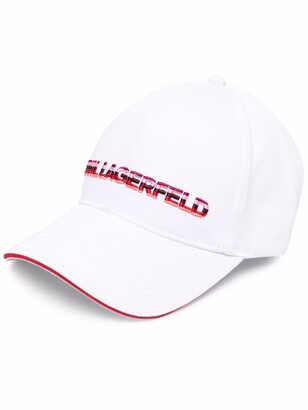 Karl Lagerfeld Paris essential logo-embroidered cap