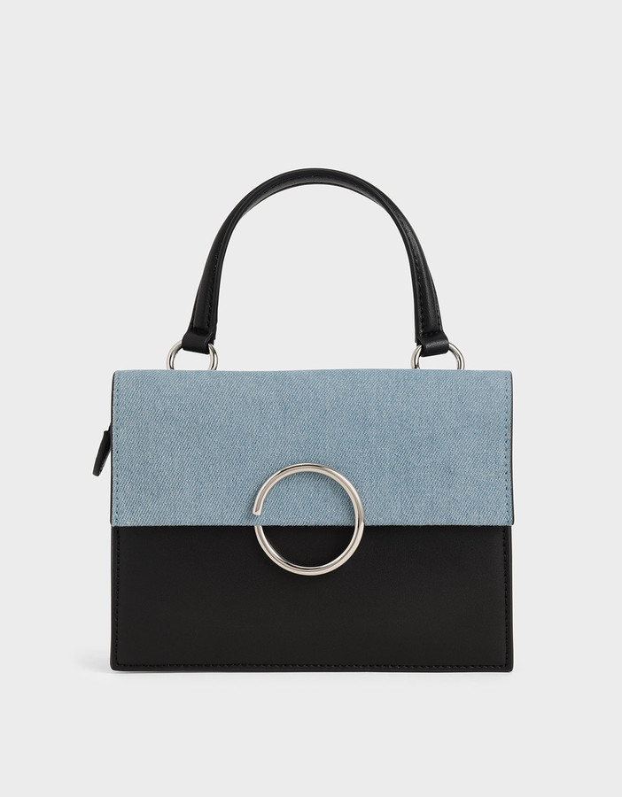 charles and keith denim bag
