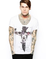 Thumbnail for your product : Religion Buffalo Skull Cross T-Shirt