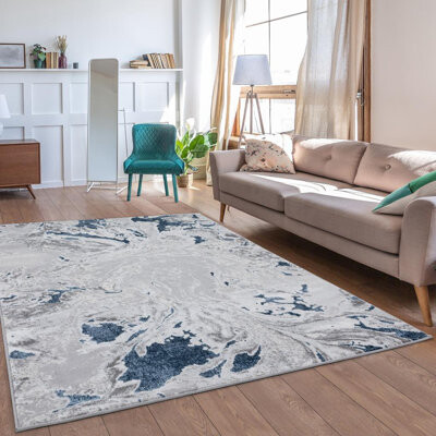 Luxe Weavers Modern Abstract Marble Area Rug
