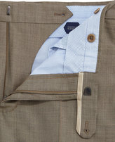 Thumbnail for your product : Incotex Benson Sharkskin Wool Trousers, Taupe