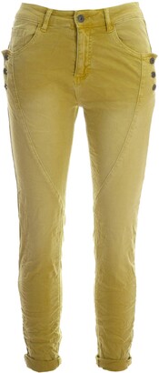 Basic.de Melly & CO 8171 Women's Boyfriend Trousers with 3 Button Pocket -  Yellow - XS - ShopStyle