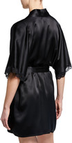 Thumbnail for your product : Christine Lingerie Bijoux Short Silk Robe