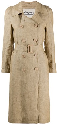 Herno Long Belted Trench Coat