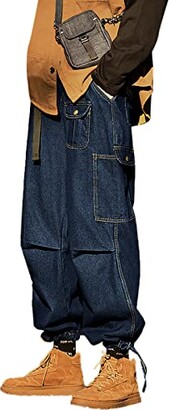 BIISDOST Men's Fashion Plus Size Loose Jeans Street Trousers with Wide Leg  Men's Branded Jeans - ShopStyle Shorts
