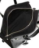 Thumbnail for your product : Alexander McQueen Patent Small Eyelet Padlock Satchel Bag, Black
