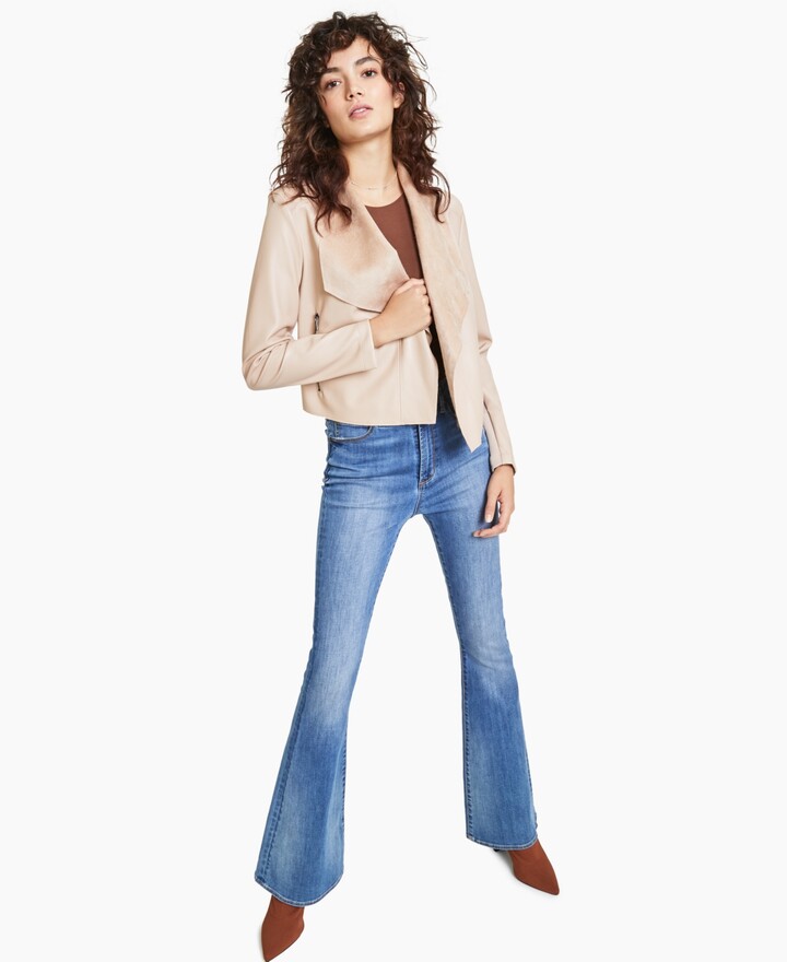 macys petite leather jackets