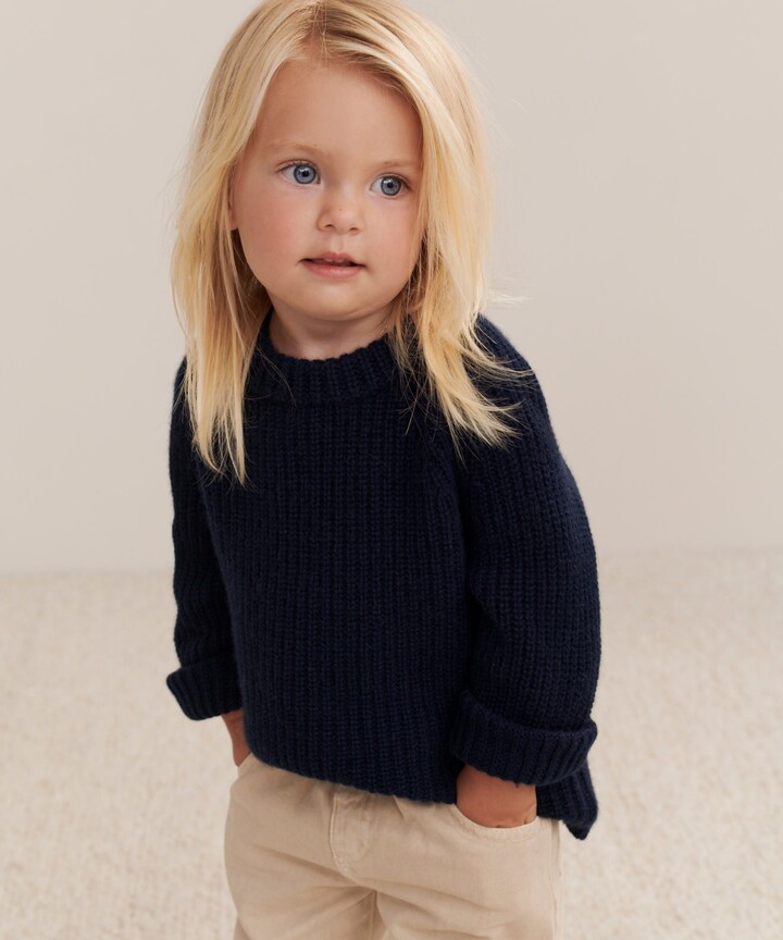 Kids' Cashmere Fisherman Sweater Size Baby