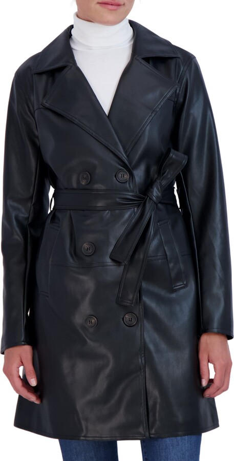 Faux Leather Trench Coat | Shop The Largest Collection | ShopStyle